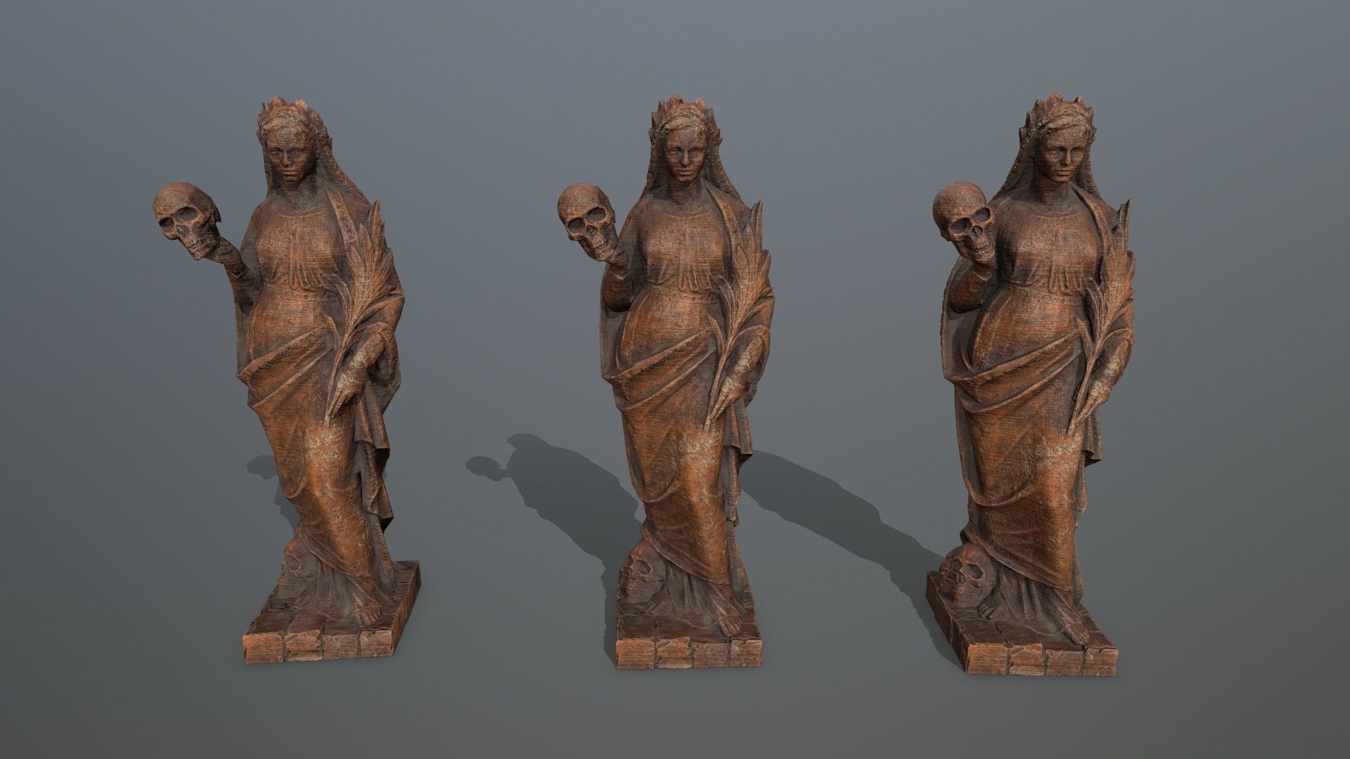 statue afrodit Low-poly 3D model_9