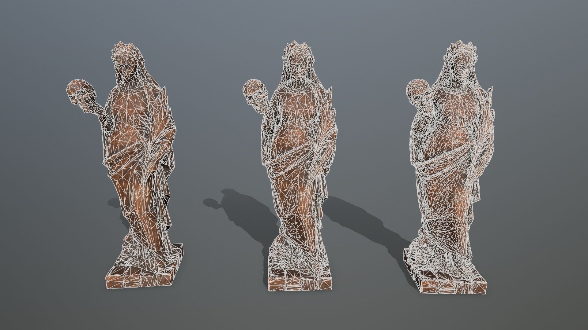 statue afrodit Low-poly 3D model_10