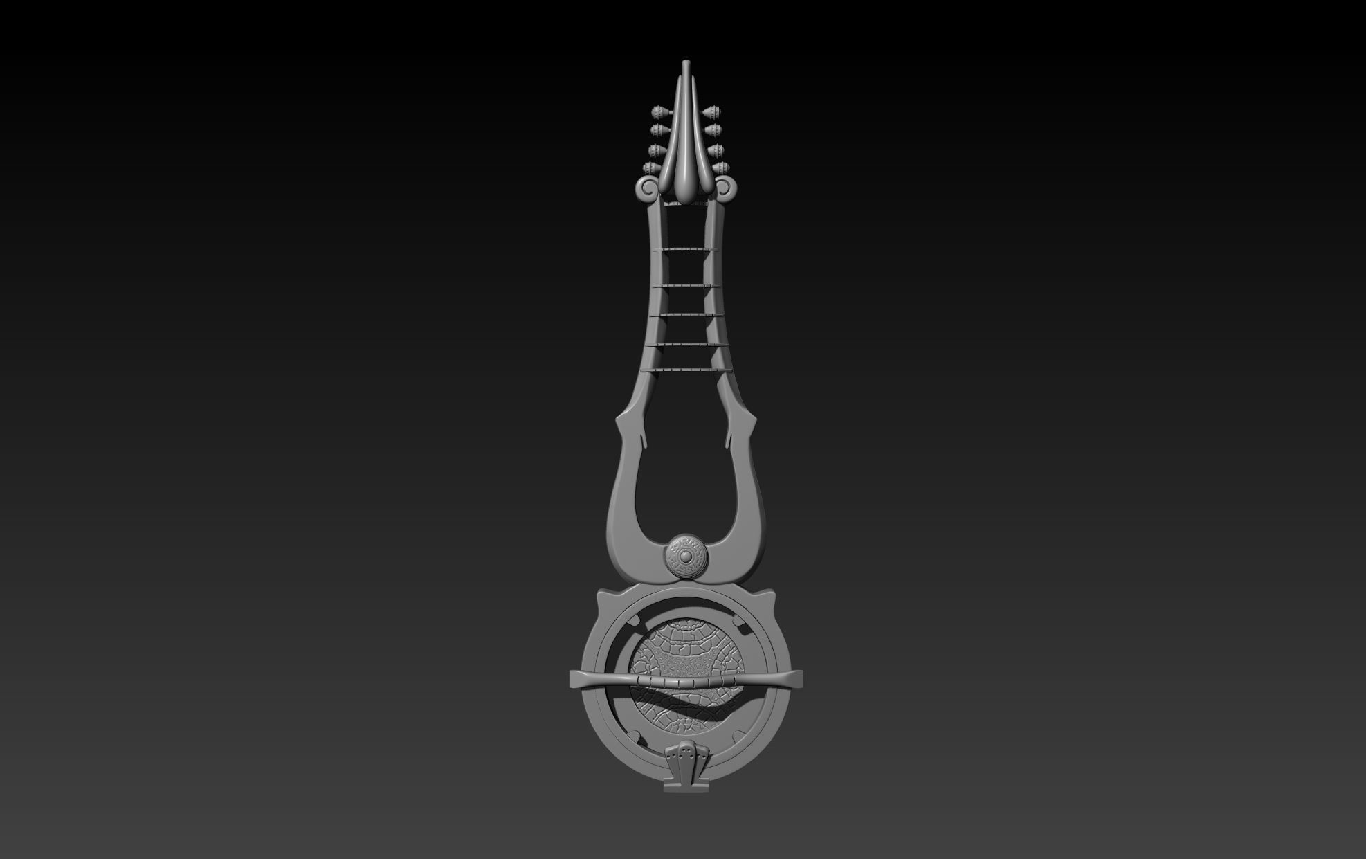 Xena Warrior Princess Guitar 3D print model_2
