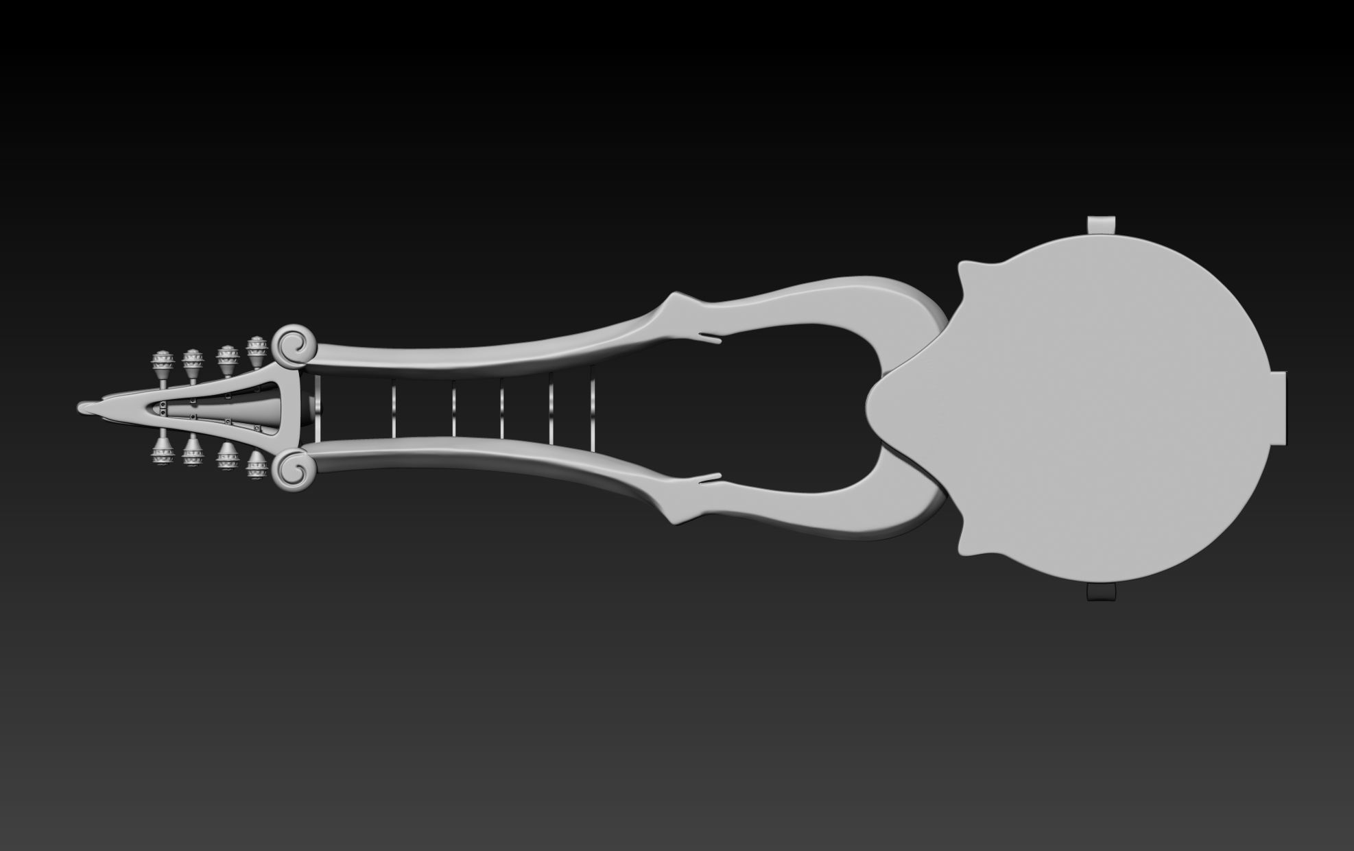 Xena Warrior Princess Guitar 3D print model_6