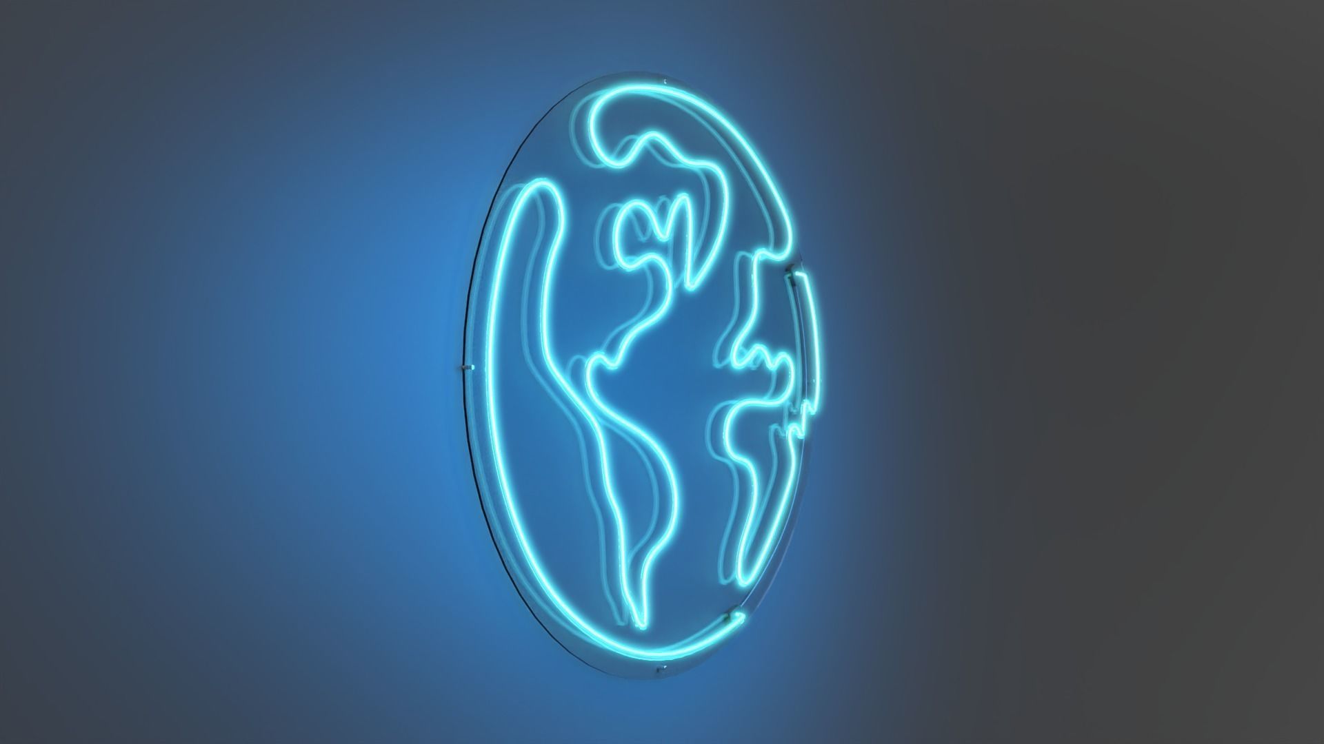 Earth - Neon Sign 3D model_4