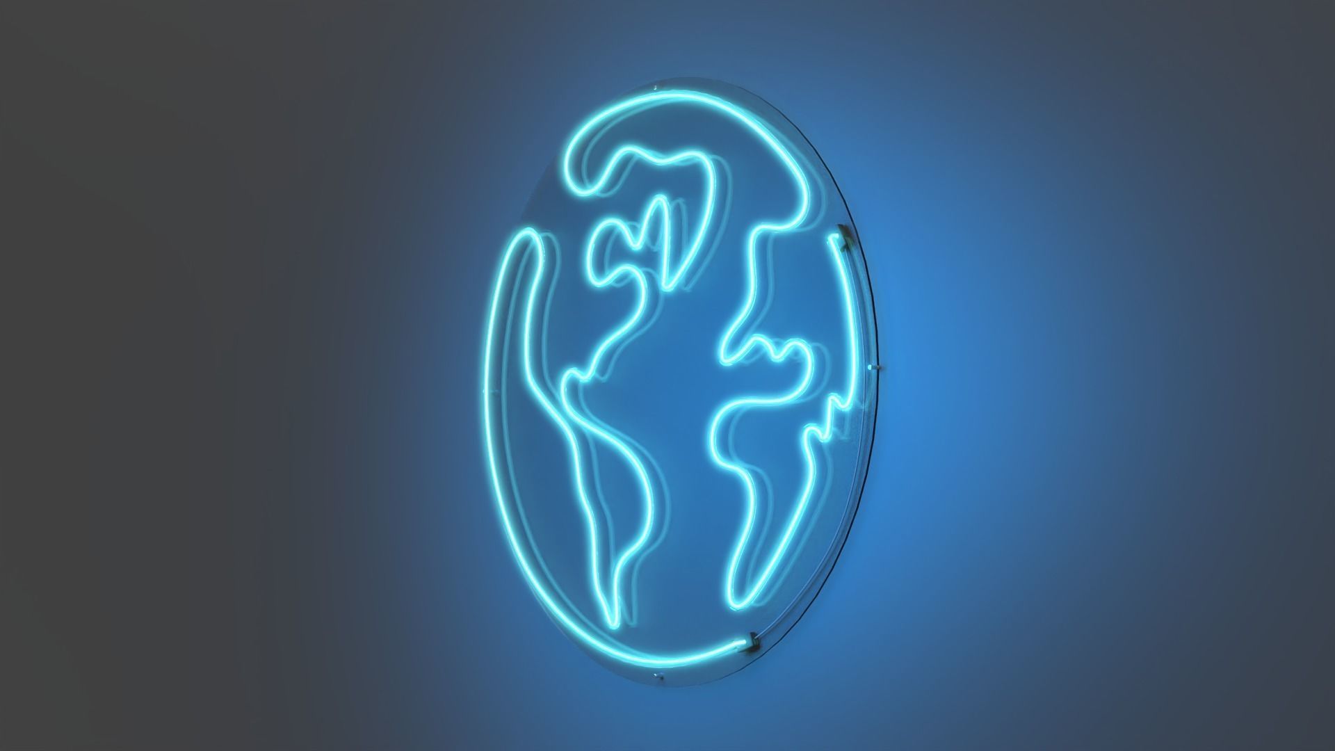 Earth - Neon Sign 3D model_3