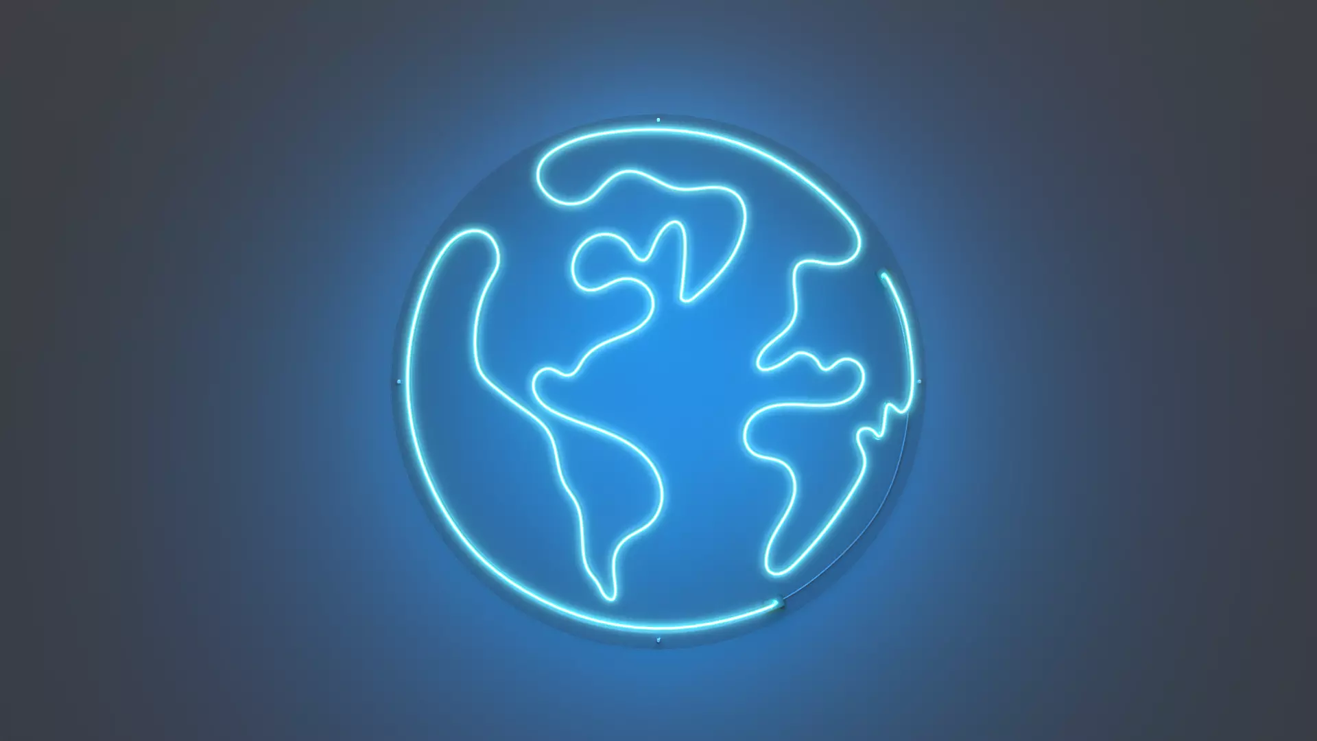 Earth - Neon Sign 3D model_0