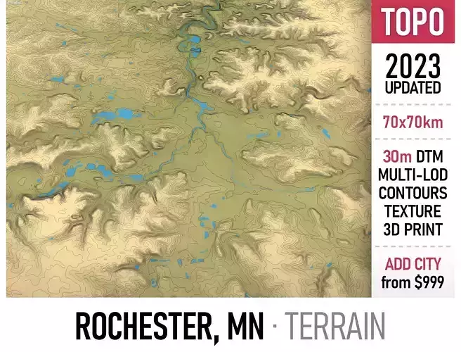 Rochester - 3D Terrain