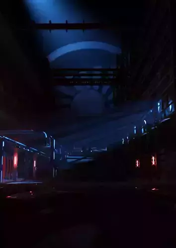 Factory Mysterious Concept art Interior Low-poly 3D model