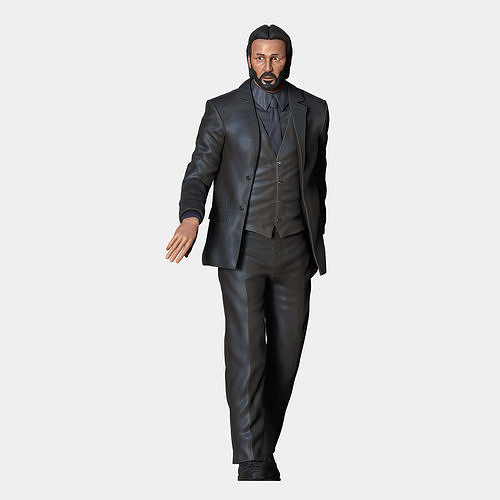N2 John Wick closing cars door pose 3D print model 4