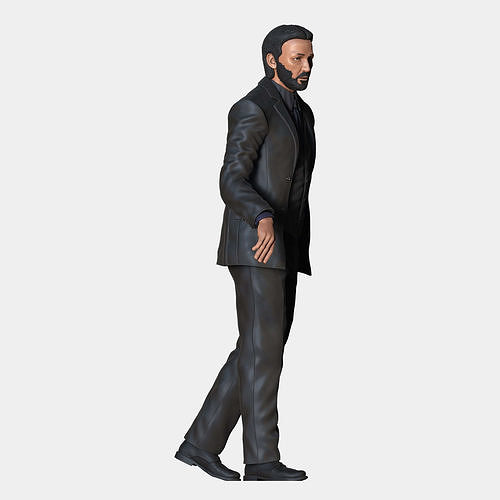 N2 John Wick closing cars door pose 3D print model 7