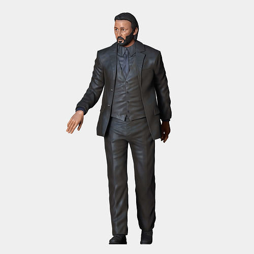 N2 John Wick closing cars door pose 3D print model 2