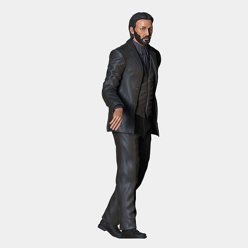 N2 John Wick closing cars door pose 3D print model 6