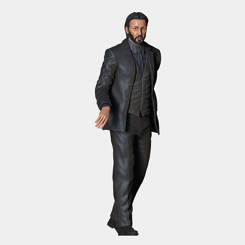 N2 John Wick closing cars door pose 3D print model 5