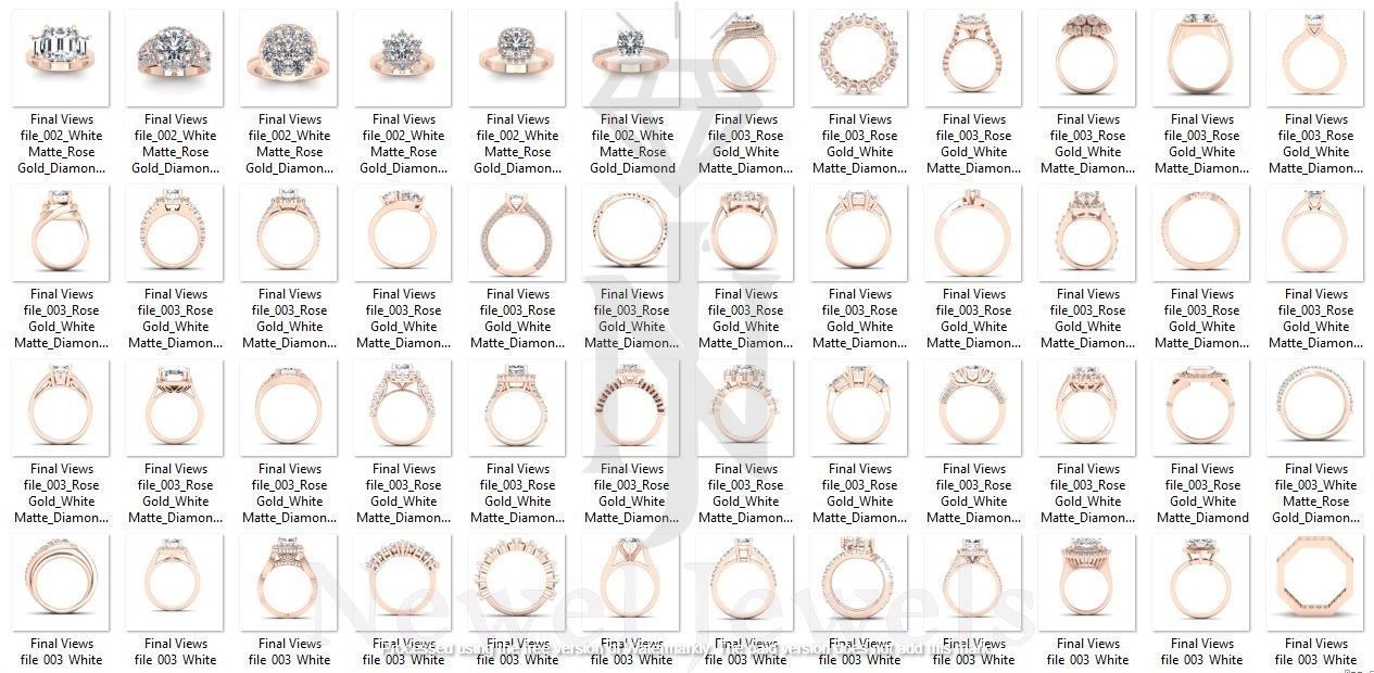 jewelicious-005 50 plus stl 3d Digital ring models 3D print model_8