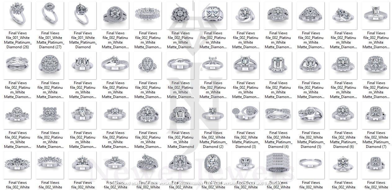 jewelicious-005 50 plus stl 3d Digital ring models 3D print model_4