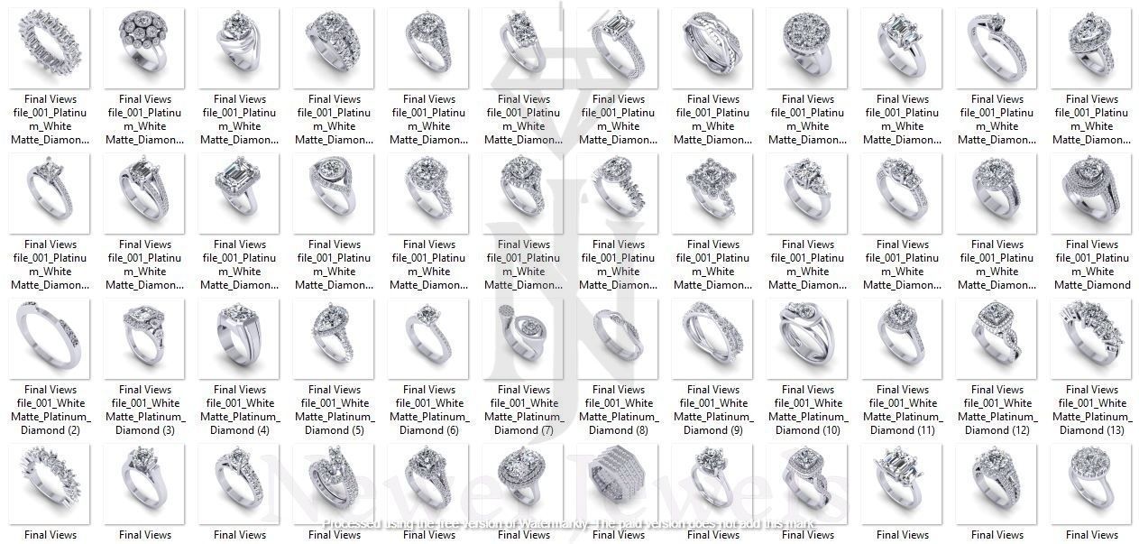 jewelicious-005 50 plus stl 3d Digital ring models 3D print model_0