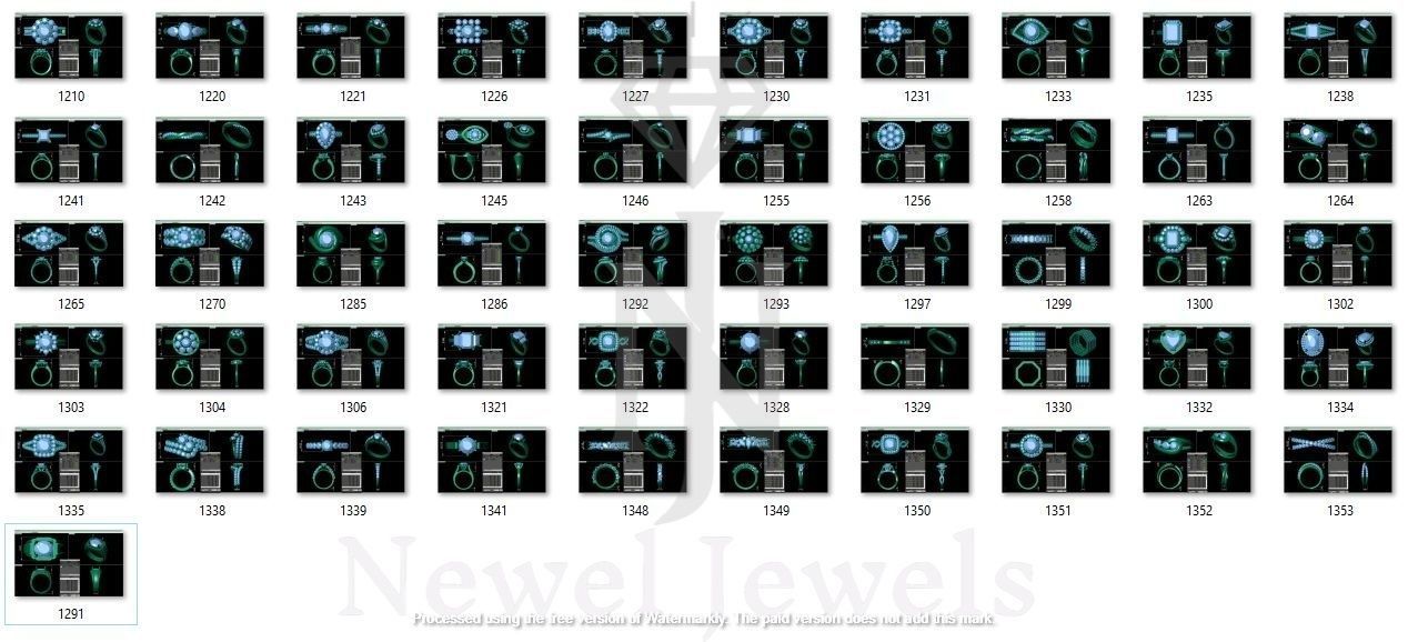 jewelicious-005 50 plus stl 3d Digital ring models 3D print model_2