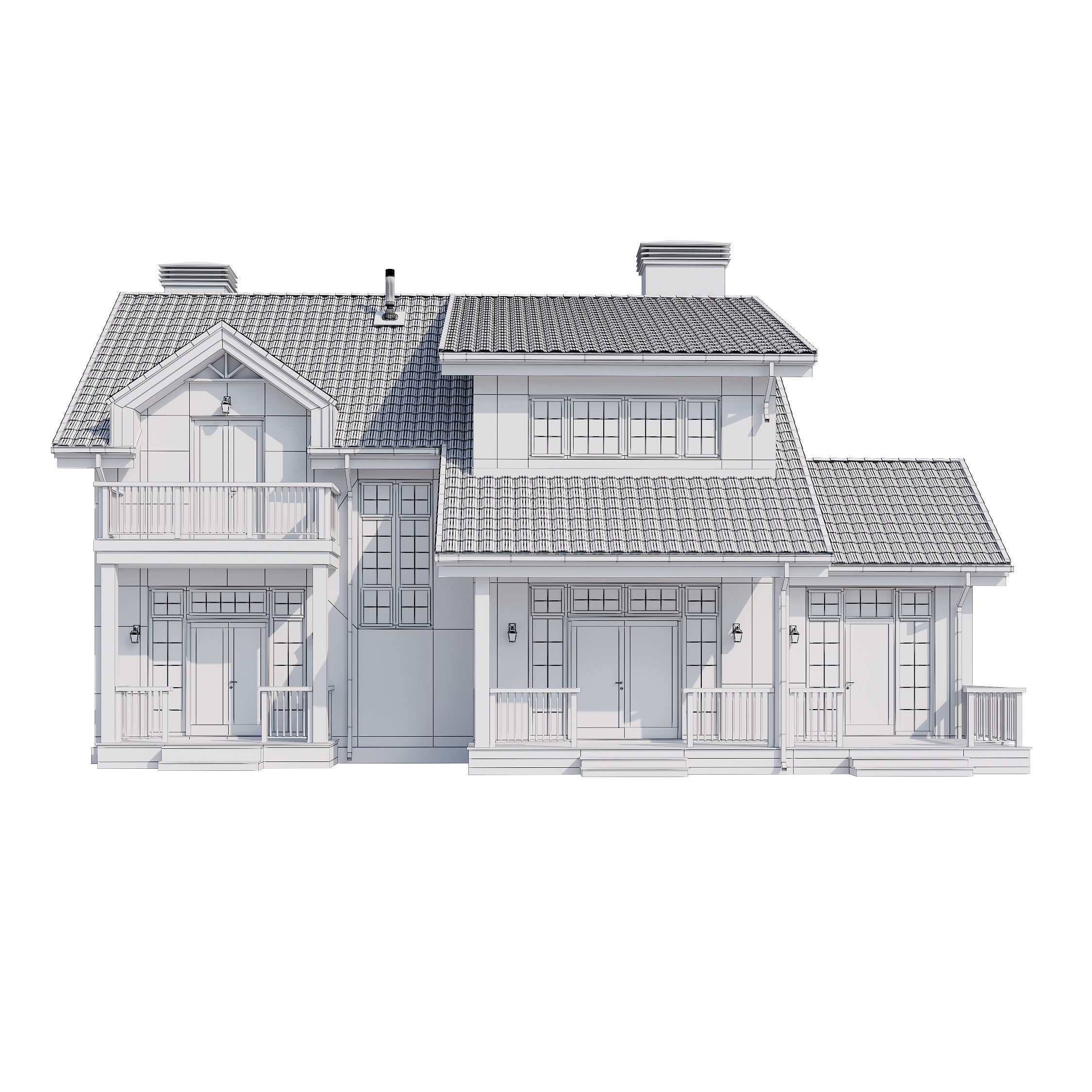 Modern house v51 3D model_9
