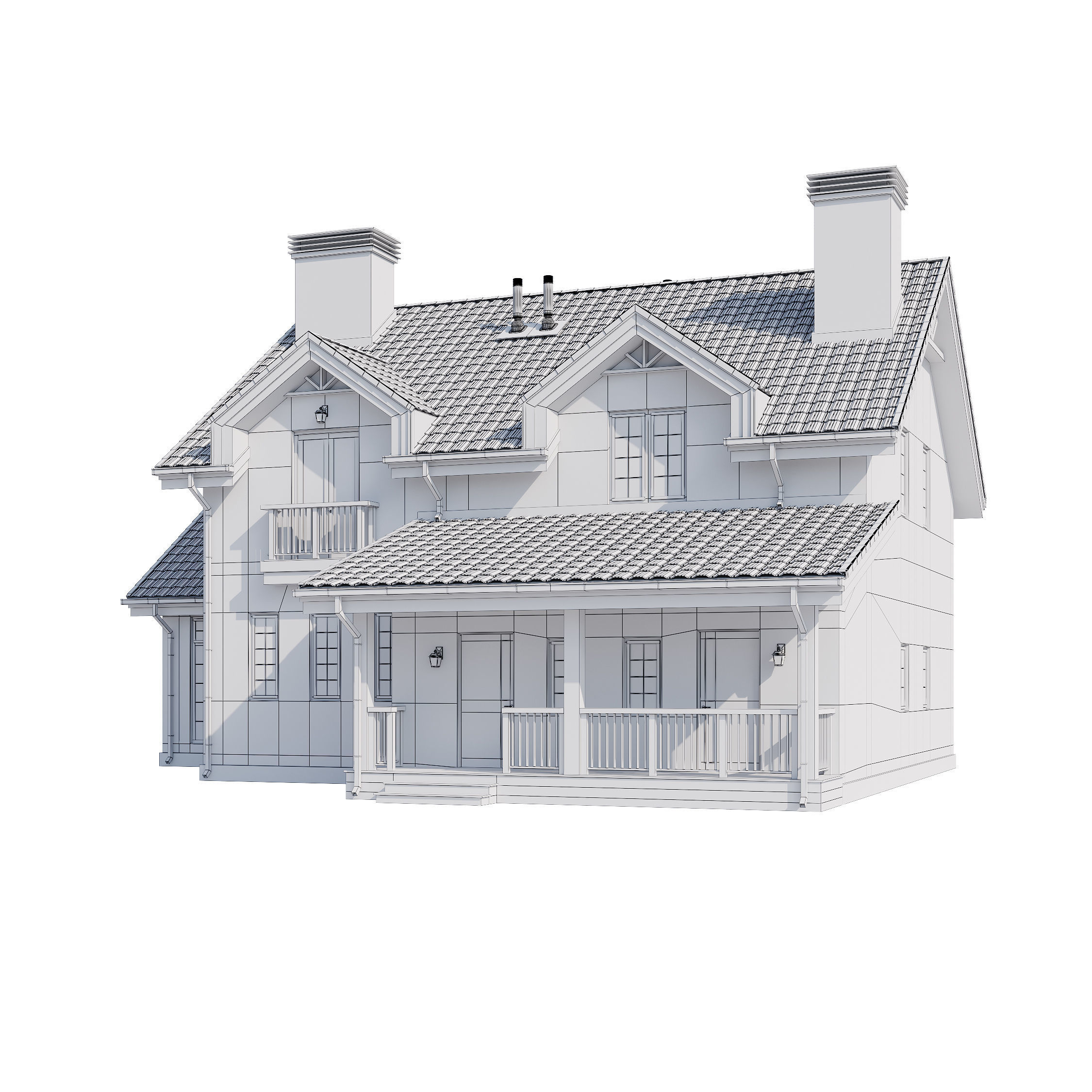 Modern house v51 3D model_21