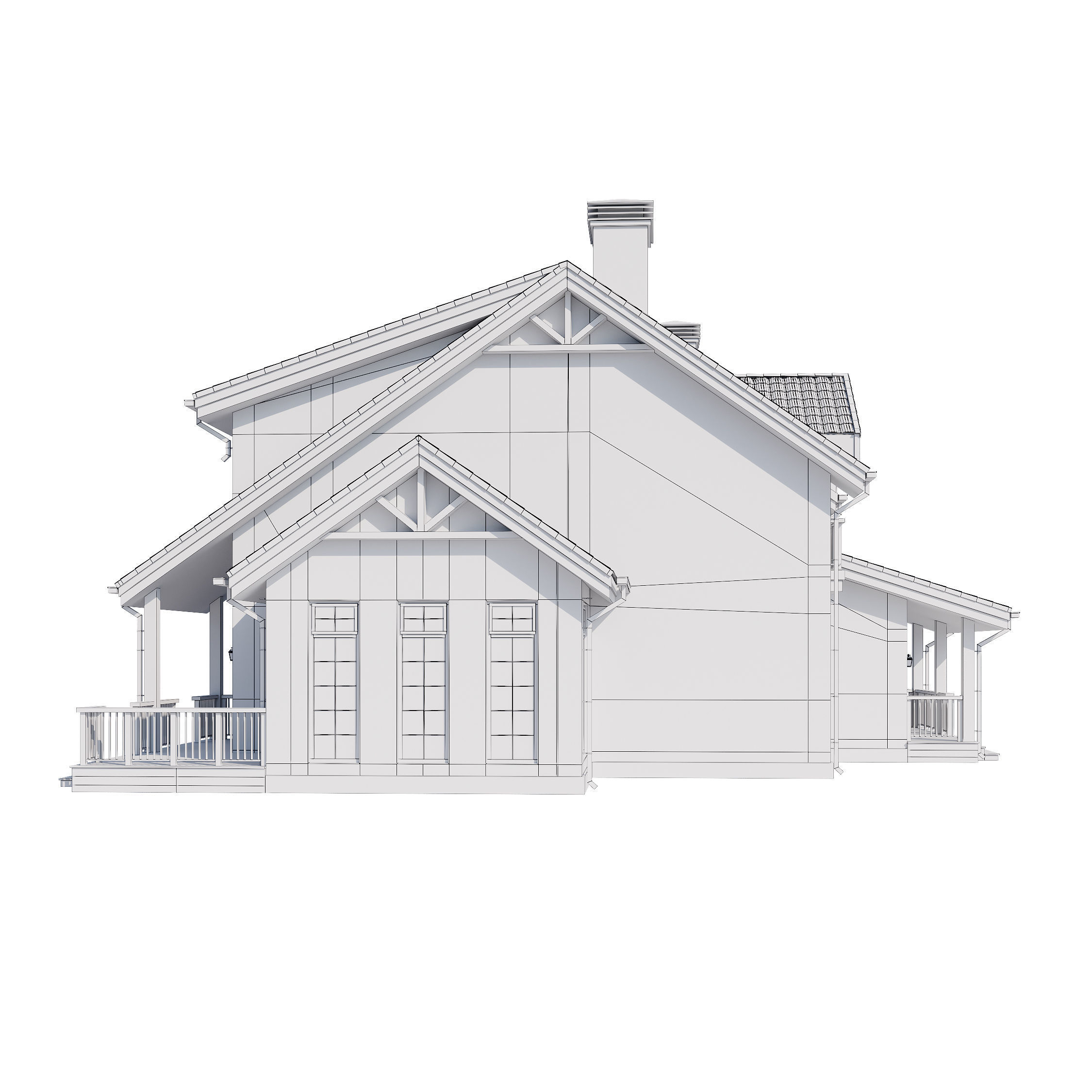 Modern house v51 3D model_16
