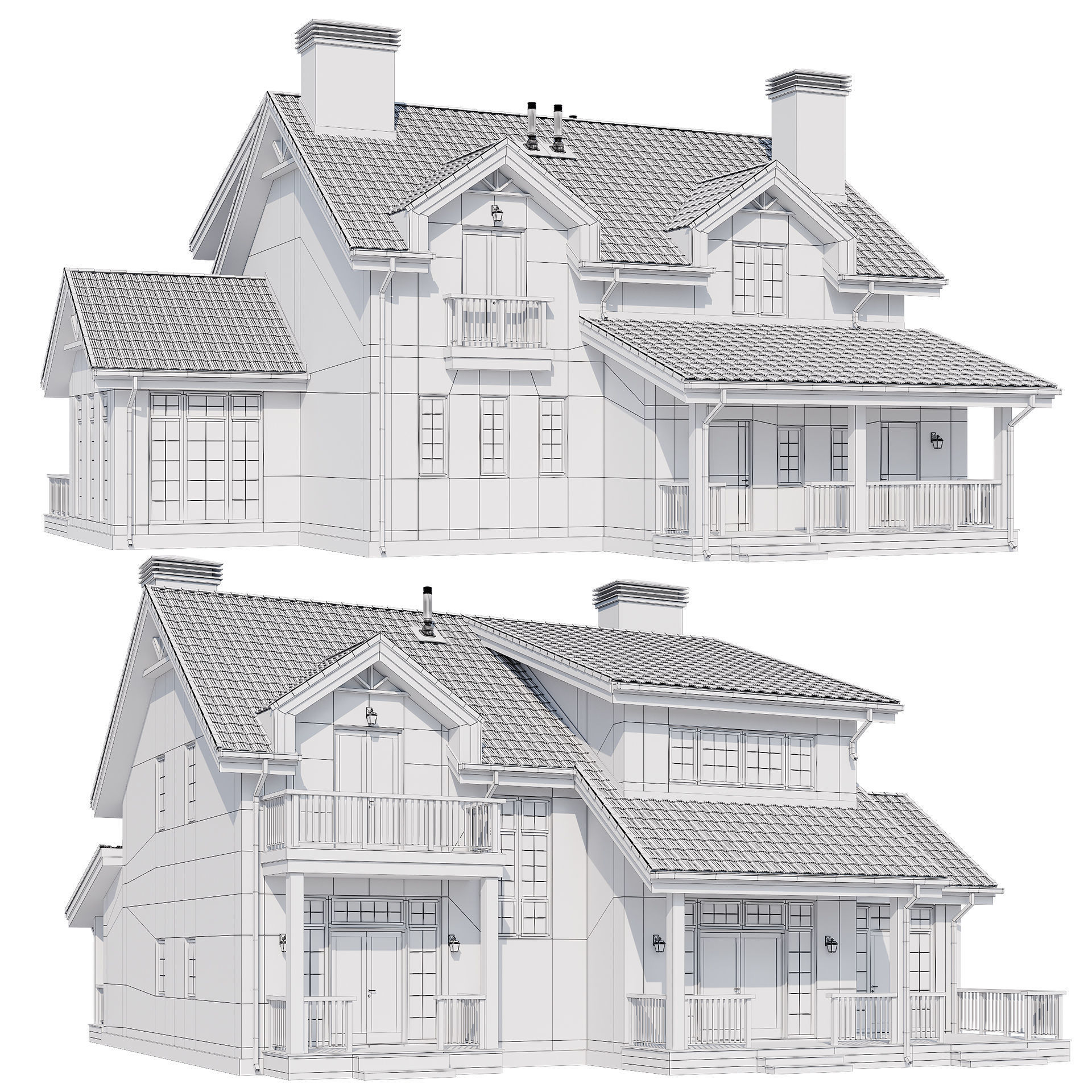 Modern house v51 3D model_5