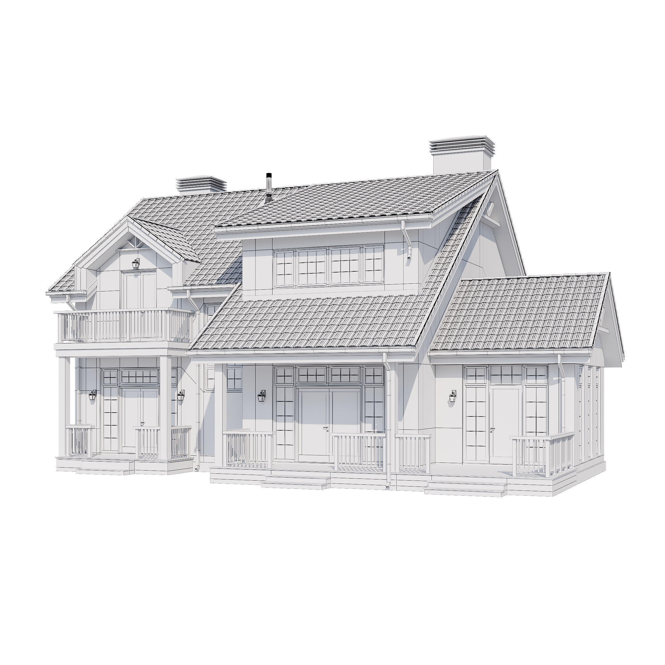 Modern house v51 3D model_14