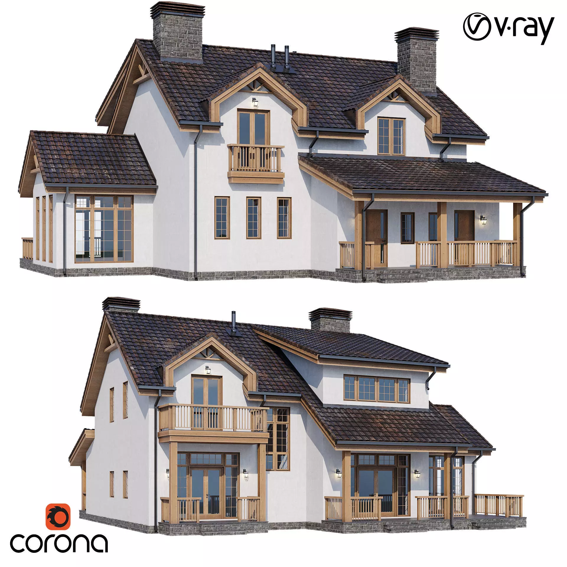 Modern house v51 3D model_0