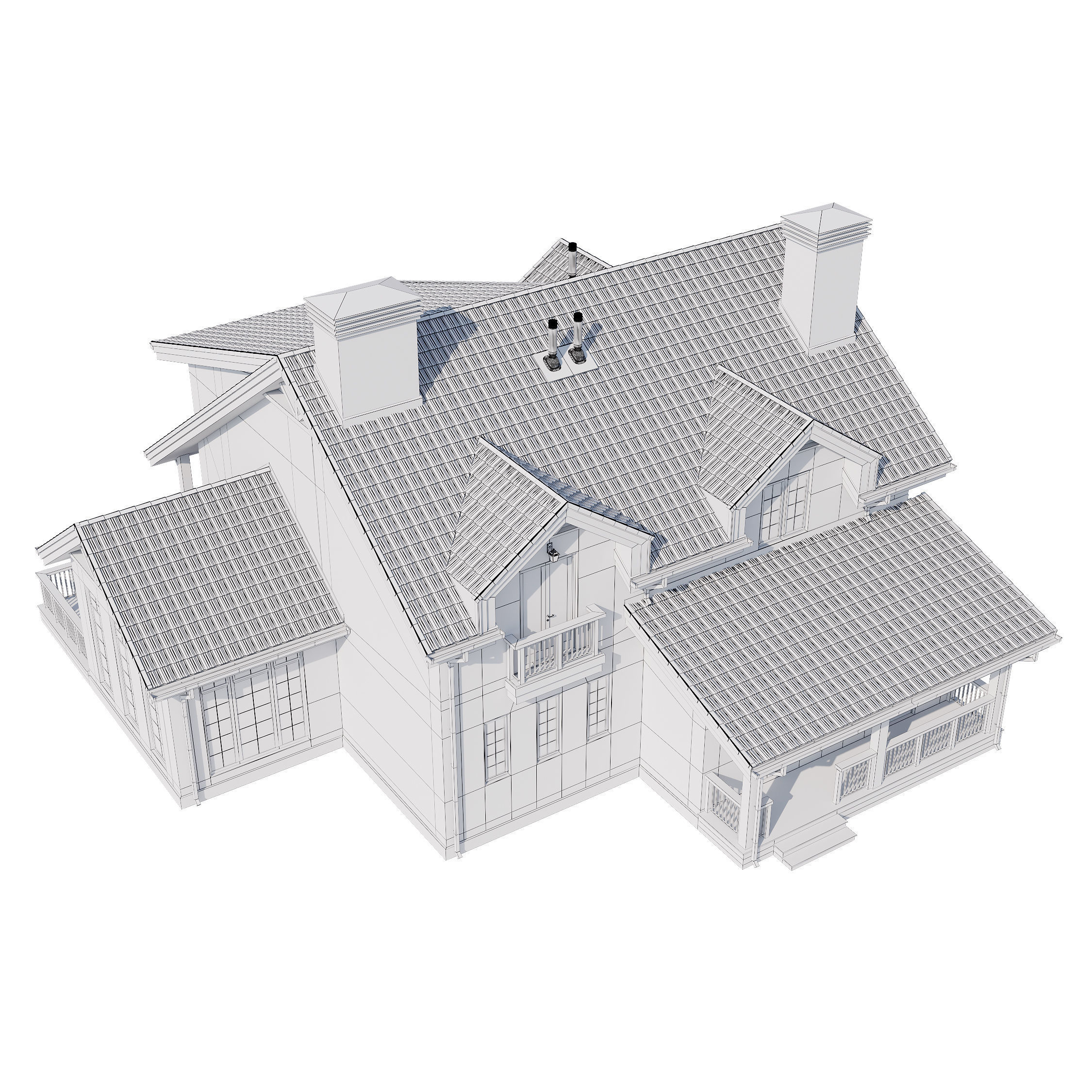 Modern house v51 3D model_23