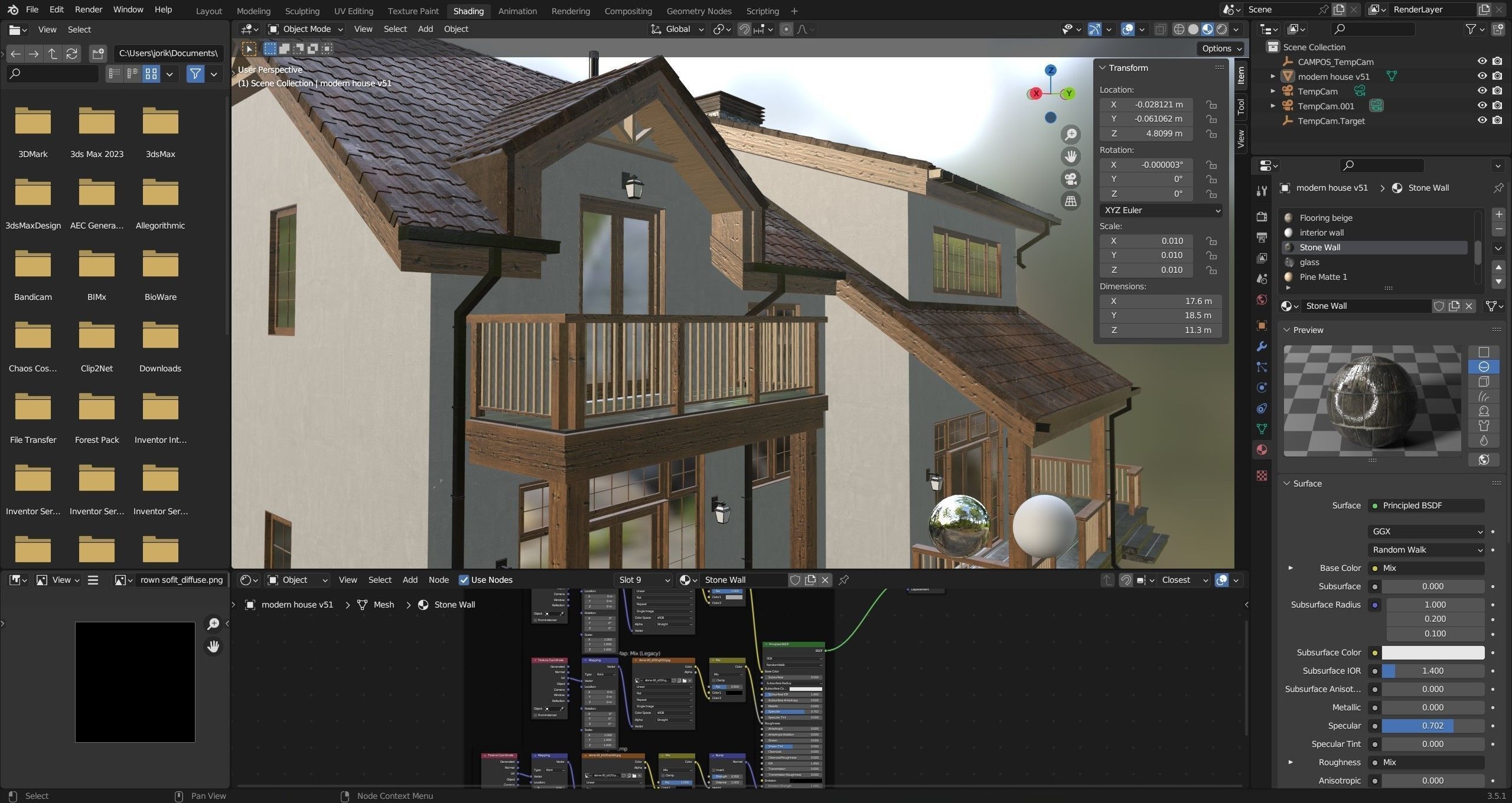 Modern house v51 3D model_4