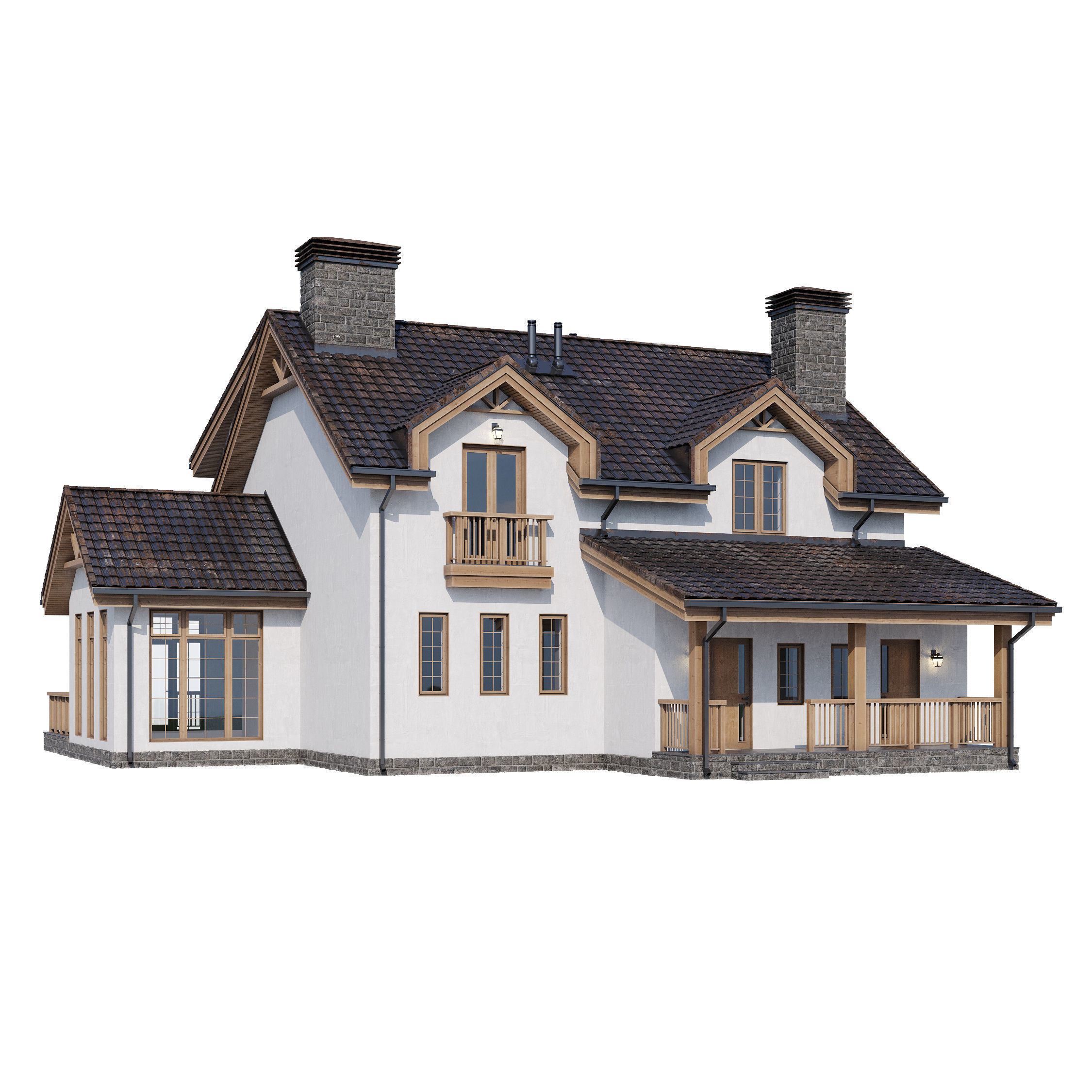 Modern house v51 3D model_12