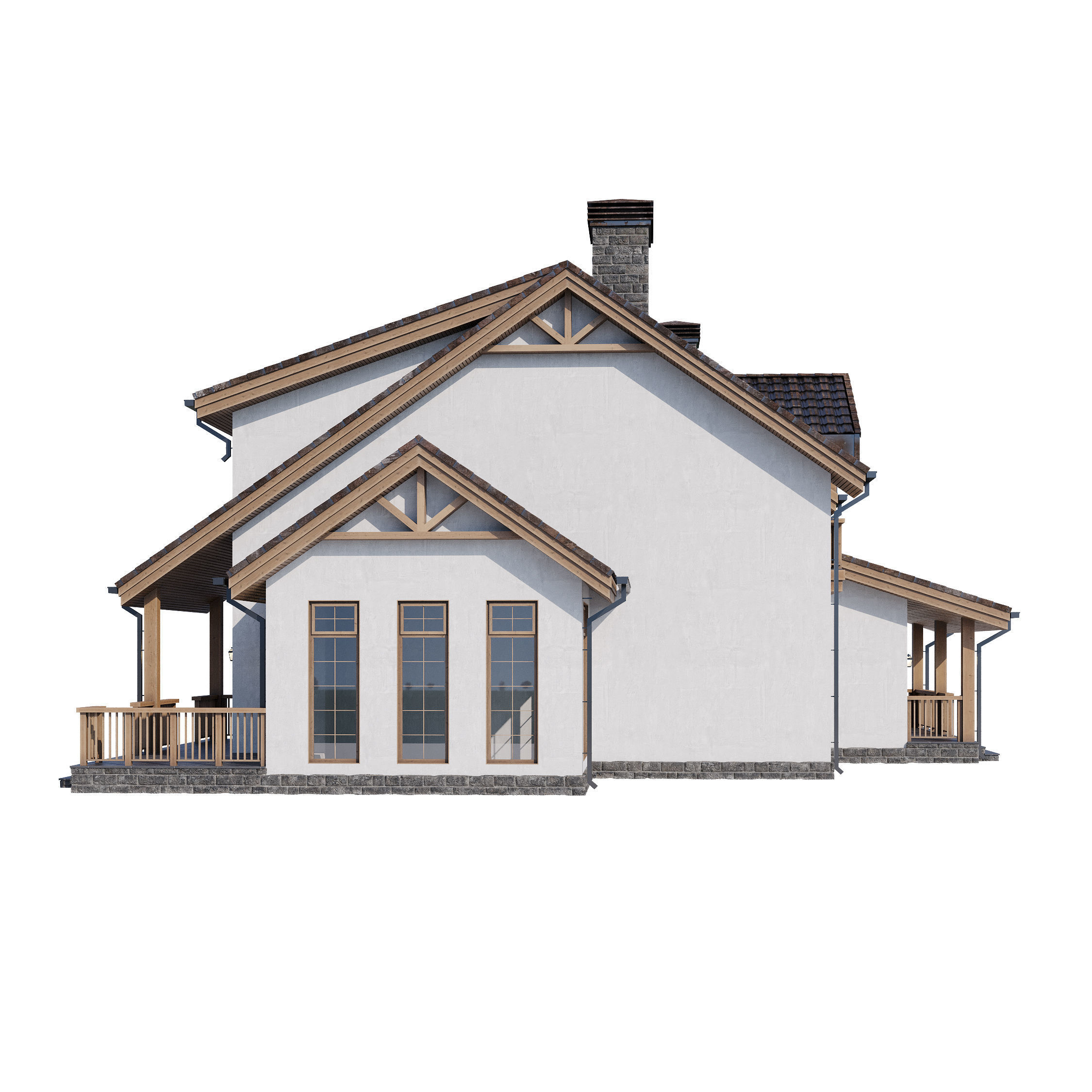 Modern house v51 3D model_7