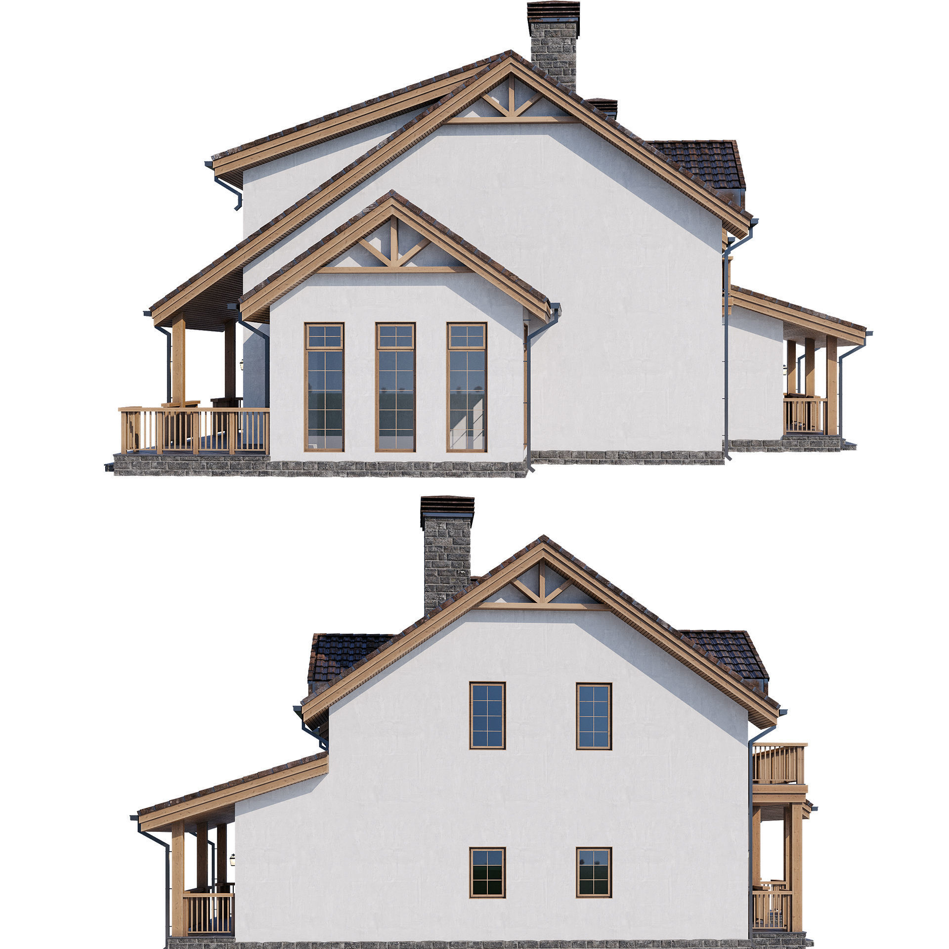 Modern house v51 3D model_3