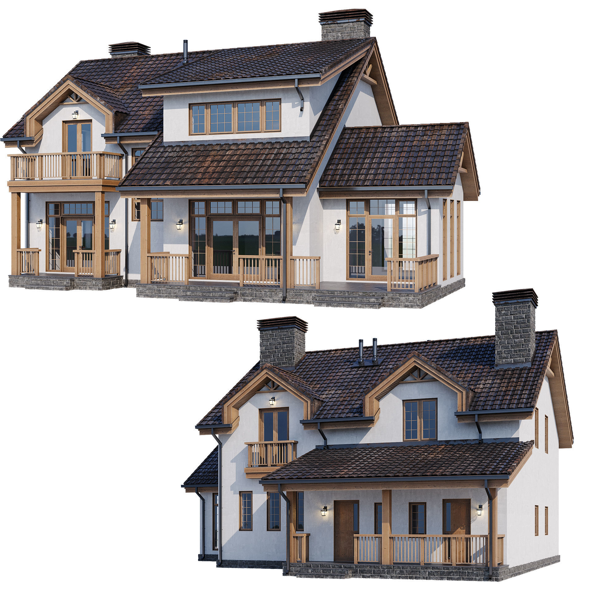 Modern house v51 3D model_1