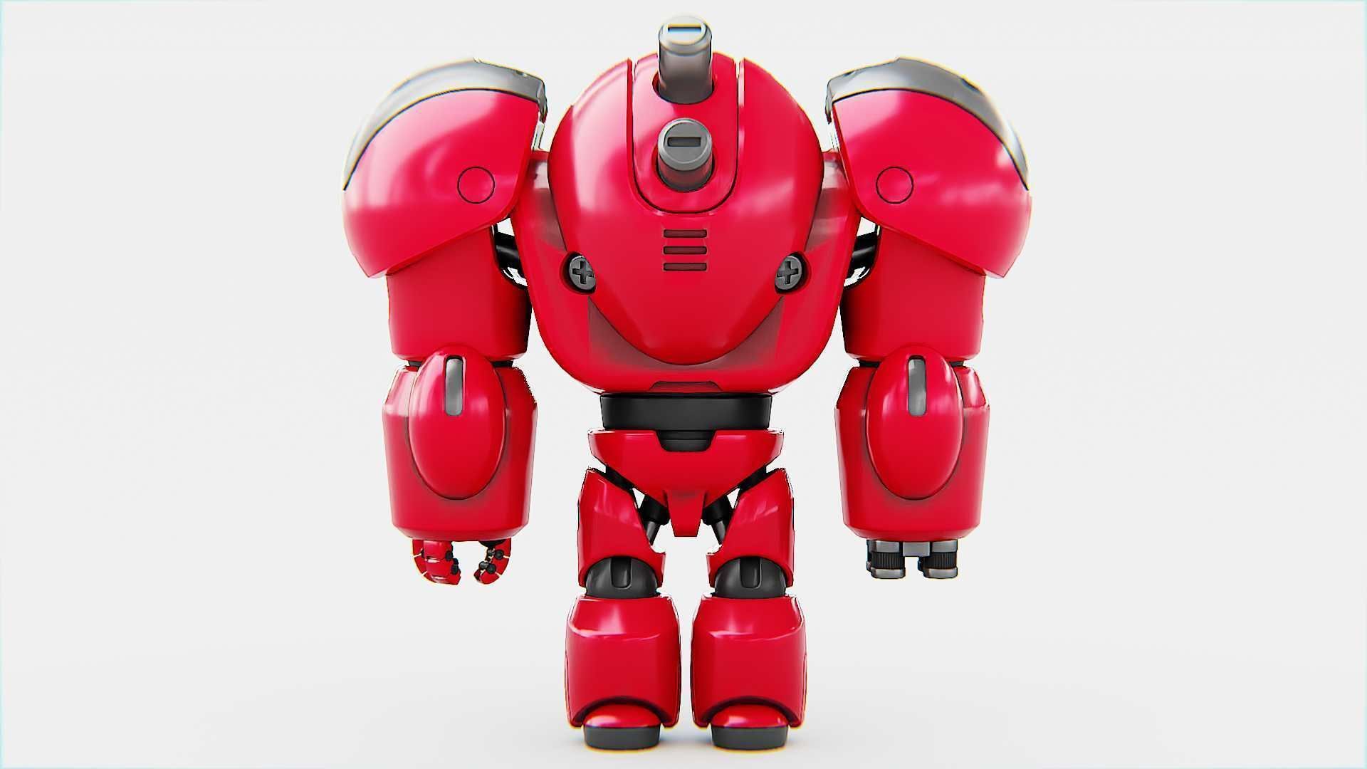 TOY BOT GROOMY  RIGGED 3D model_29