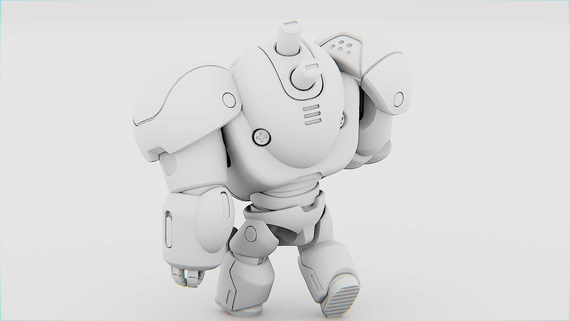 TOY BOT GROOMY  RIGGED 3D model_34