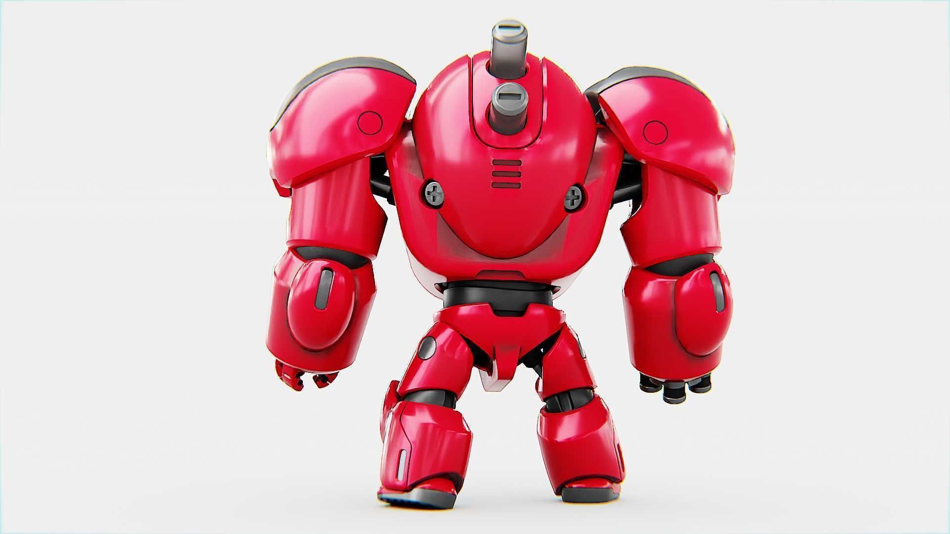 TOY BOT GROOMY  RIGGED 3D model_12