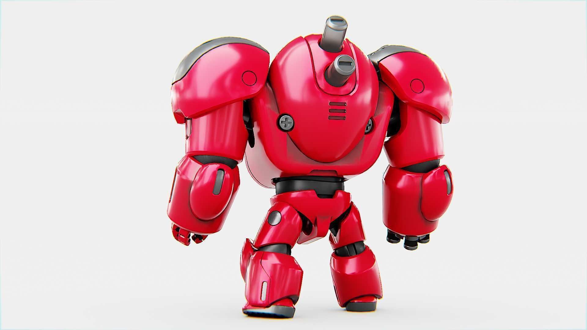 TOY BOT GROOMY  RIGGED 3D model_11