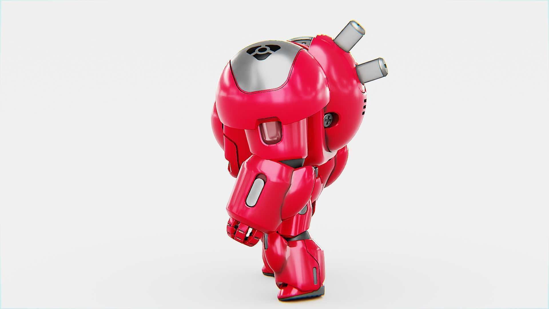 TOY BOT GROOMY  RIGGED 3D model_8