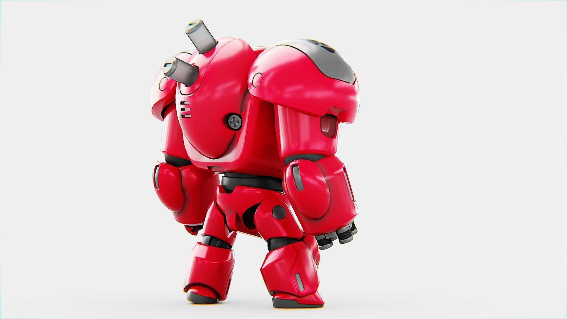 TOY BOT GROOMY  RIGGED 3D model_14