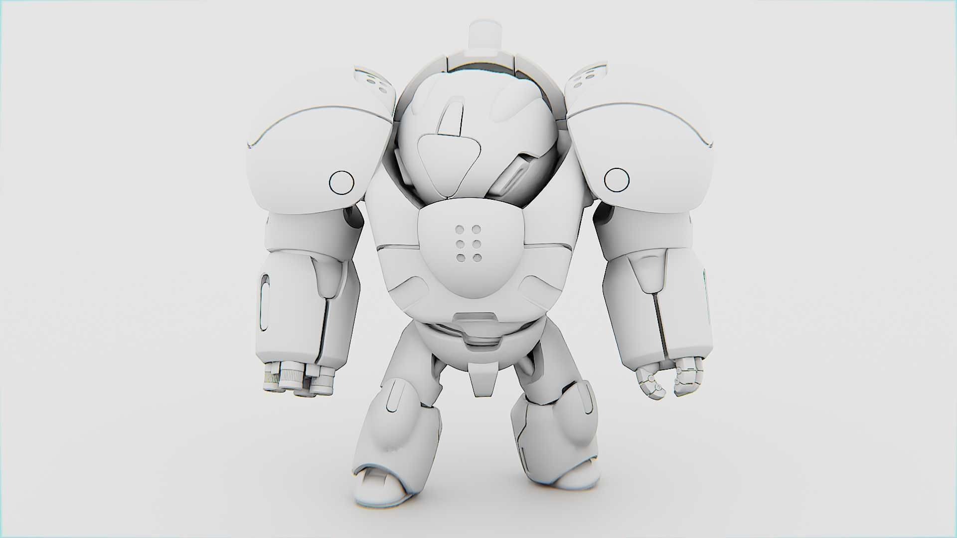TOY BOT GROOMY  RIGGED 3D model_30