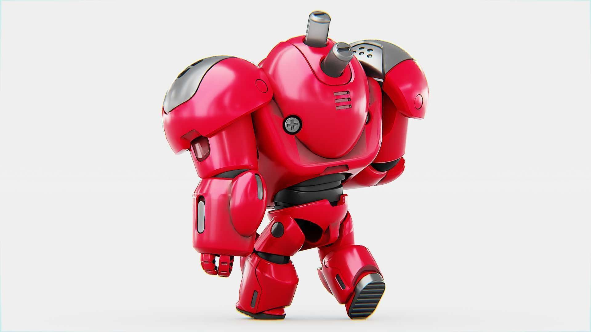 TOY BOT GROOMY  RIGGED 3D model_26