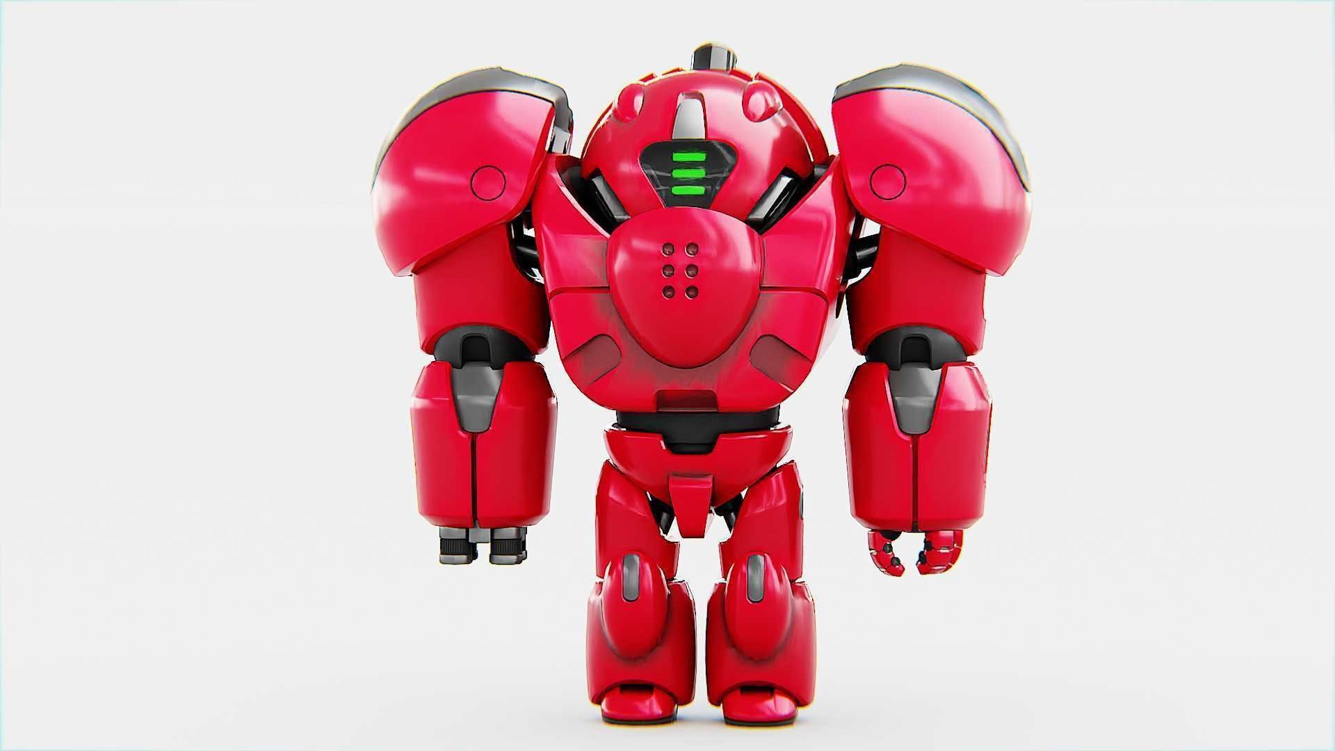 TOY BOT GROOMY  RIGGED 3D model_28