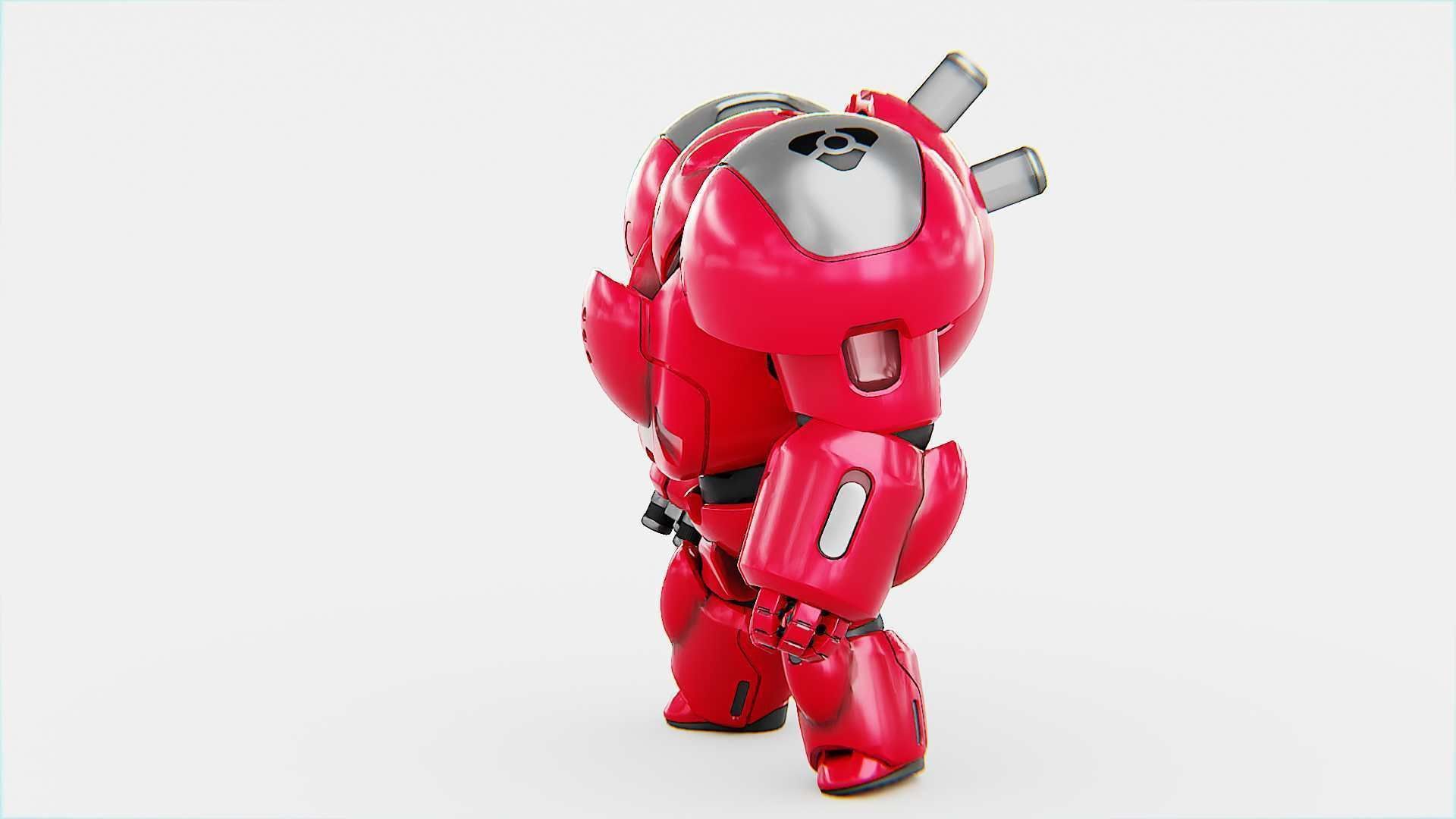 TOY BOT GROOMY  RIGGED 3D model_7