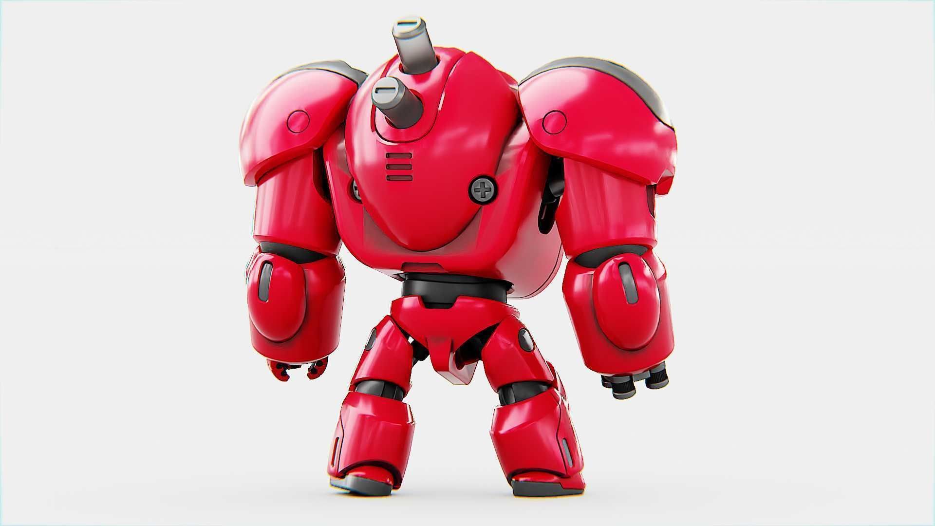 TOY BOT GROOMY  RIGGED 3D model_13