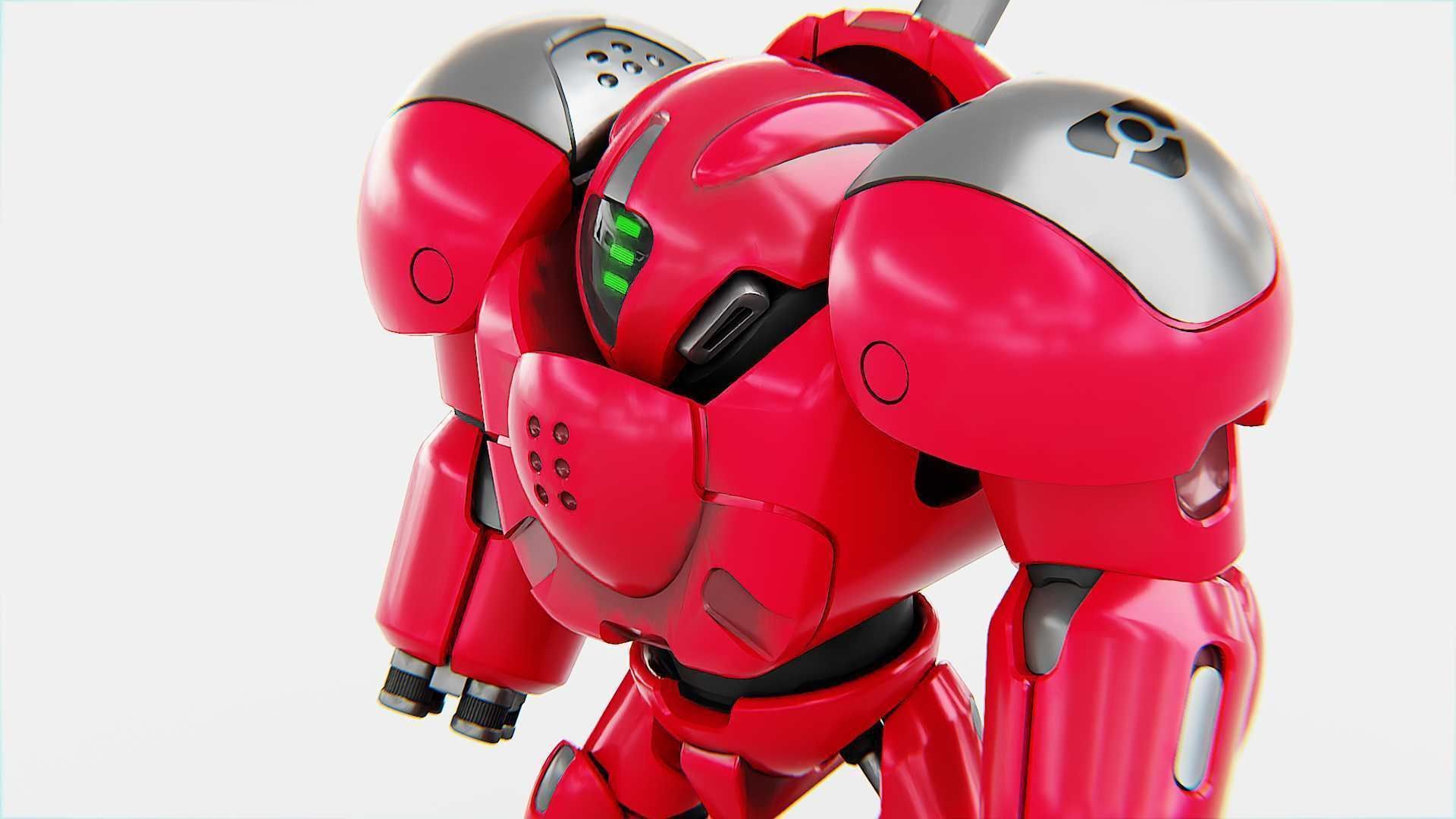 TOY BOT GROOMY  RIGGED 3D model_19