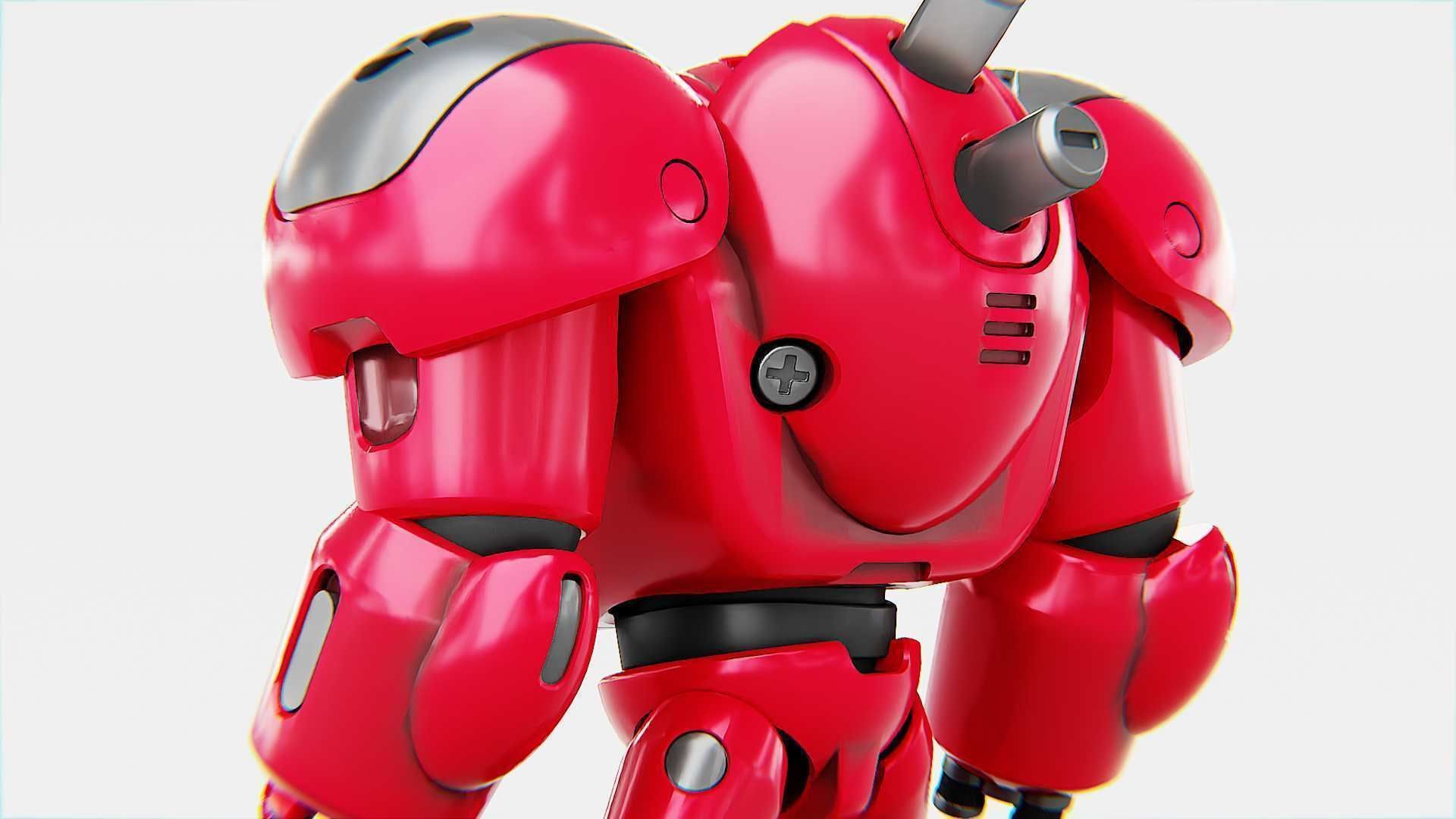 TOY BOT GROOMY  RIGGED 3D model_20