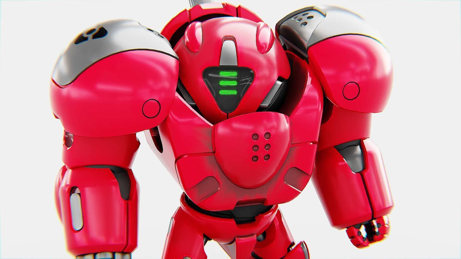 TOY BOT GROOMY  RIGGED 3D model_18