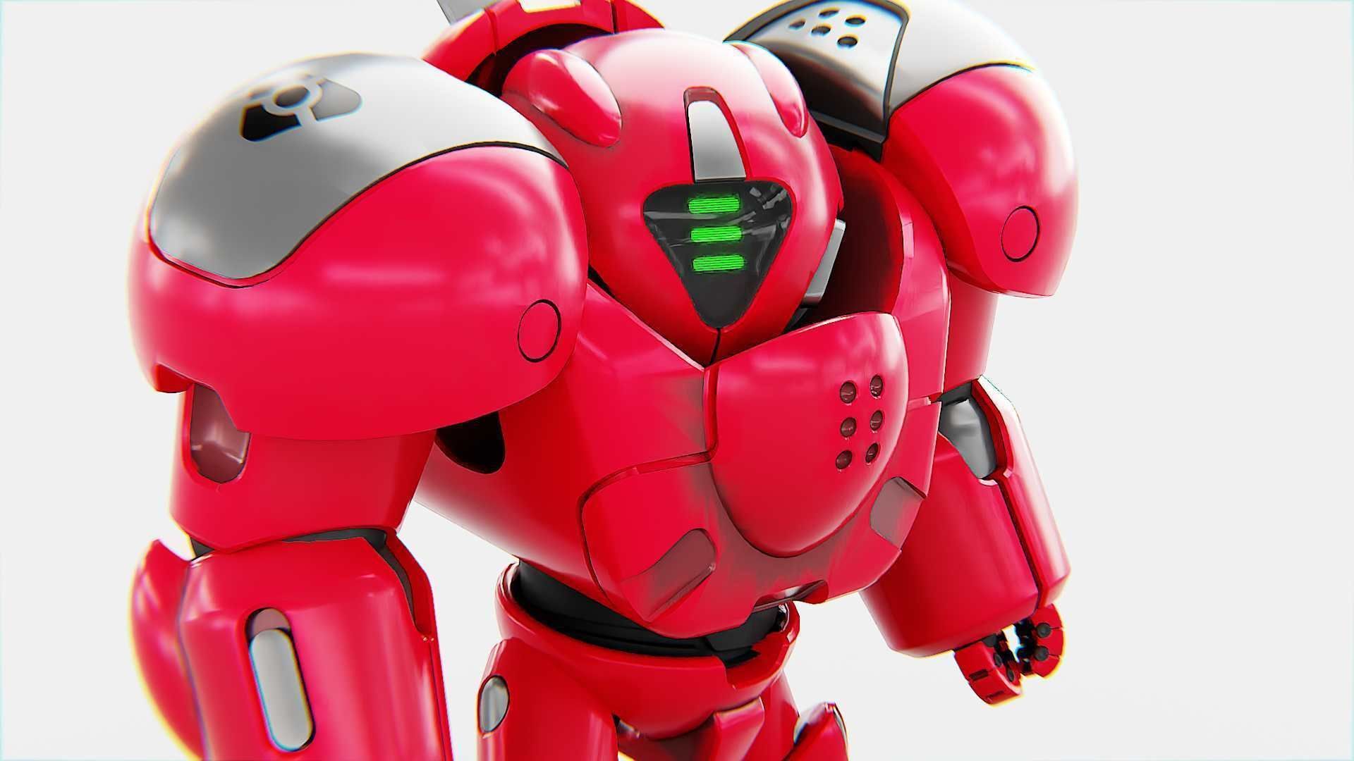 TOY BOT GROOMY  RIGGED 3D model_17