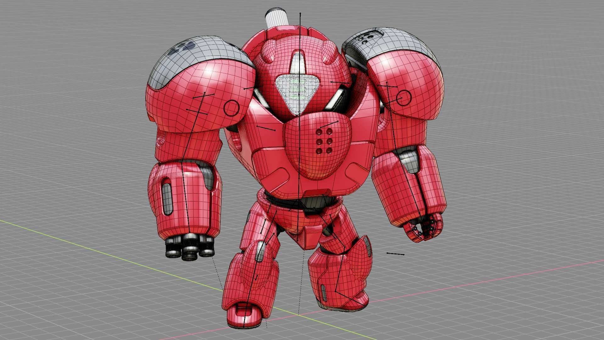 TOY BOT GROOMY  RIGGED 3D model_35