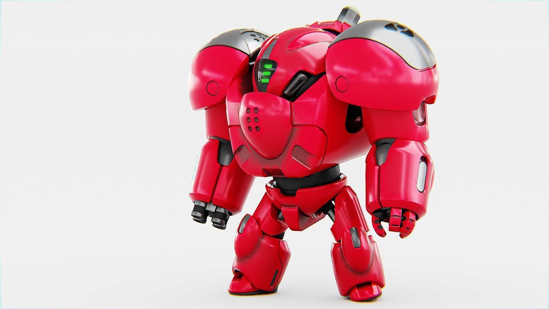 TOY BOT GROOMY  RIGGED 3D model_5