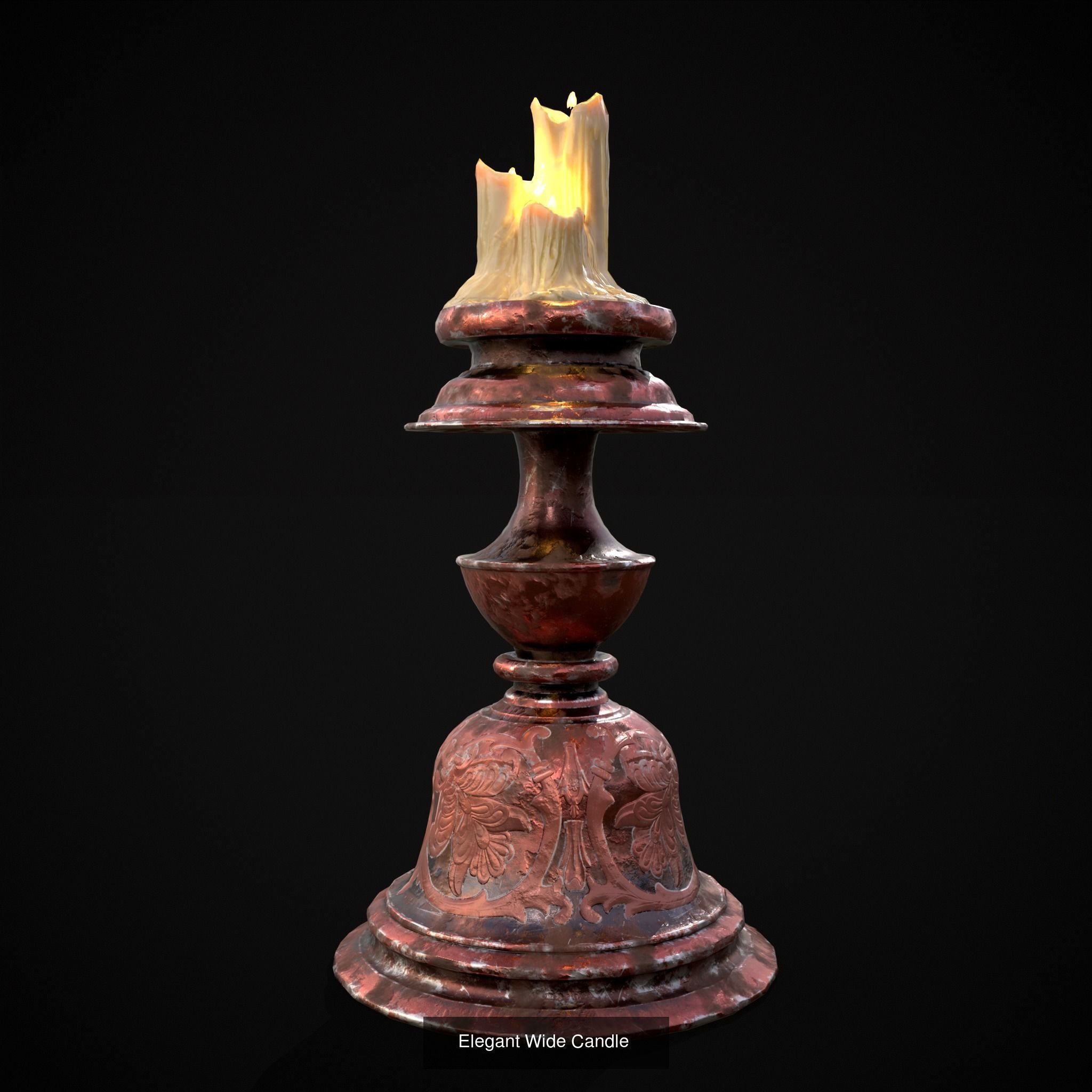 Elegant Candles and Holders 3D Model Collection_13