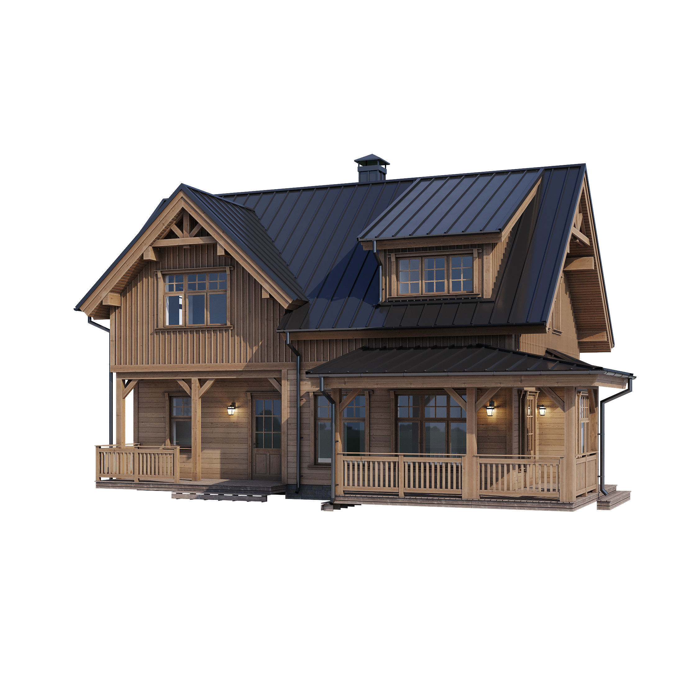 Modern house v52 3D model_8