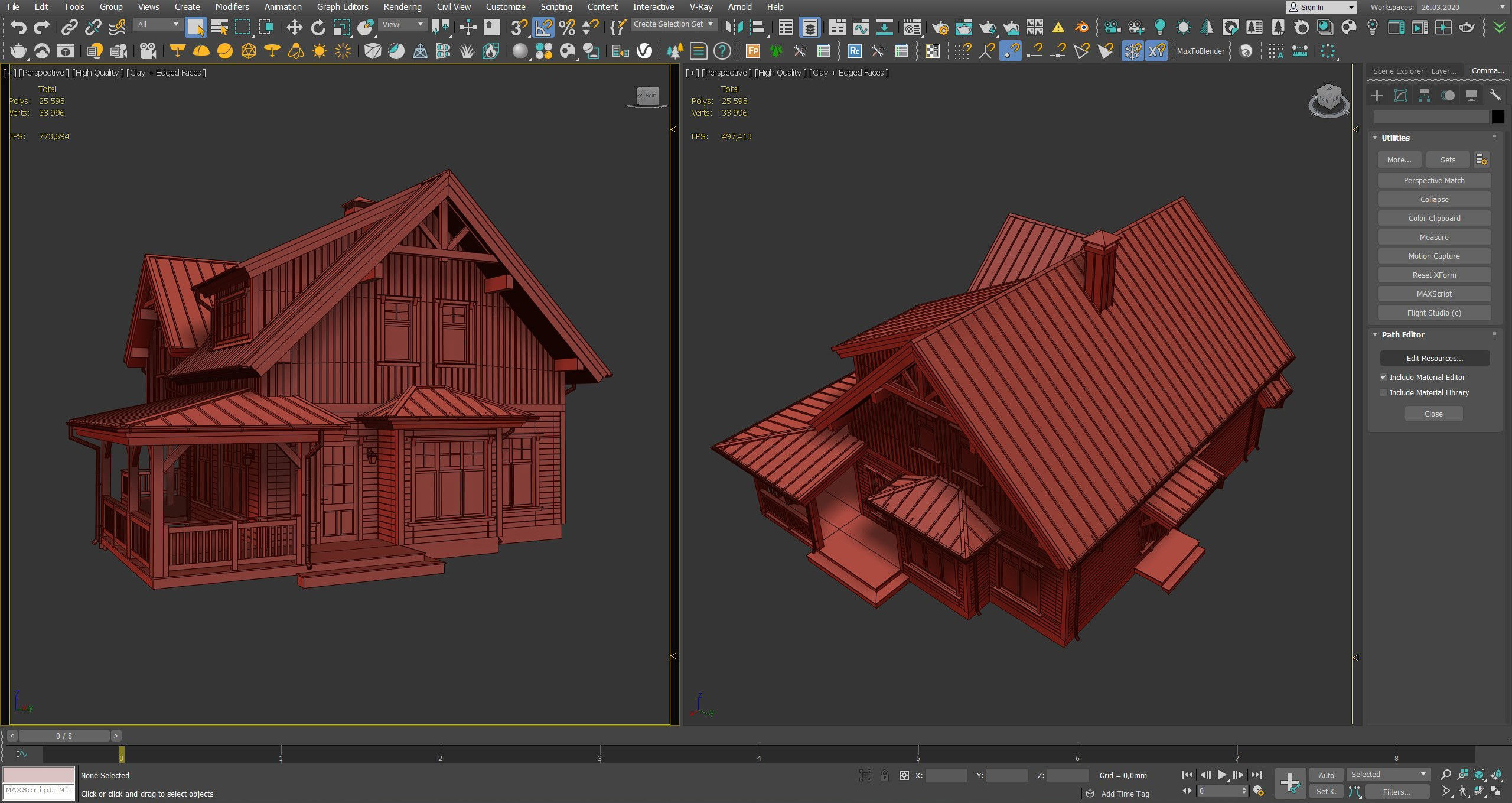 Modern house v52 3D model_23